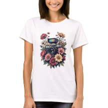 Retro-Kamera und florale Kunst