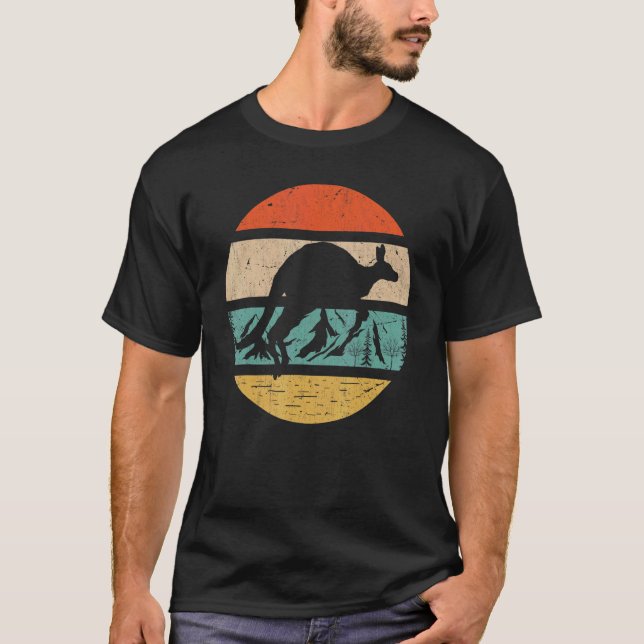 Retro Kangaroo 1 T-Shirt (Vorderseite)