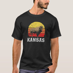 Retro Kansas Bison Vintag American Buffalo 80er Su T-Shirt