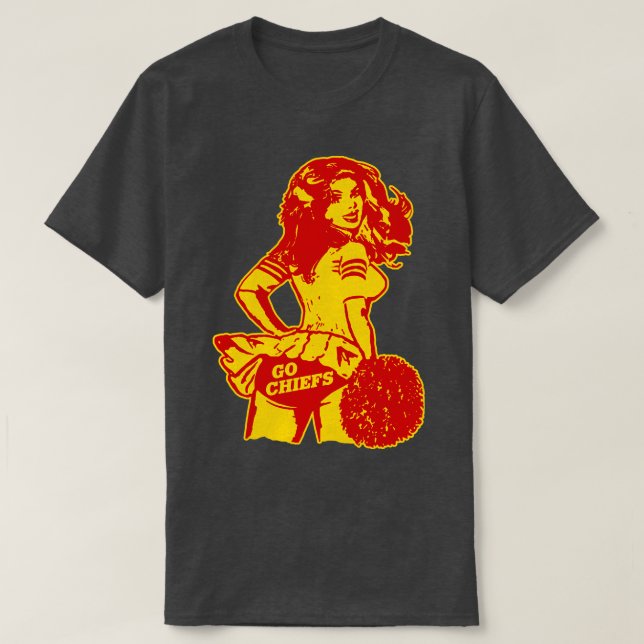 Retro Kansas City Cheerleader Baseball TShirt (Design vorne)