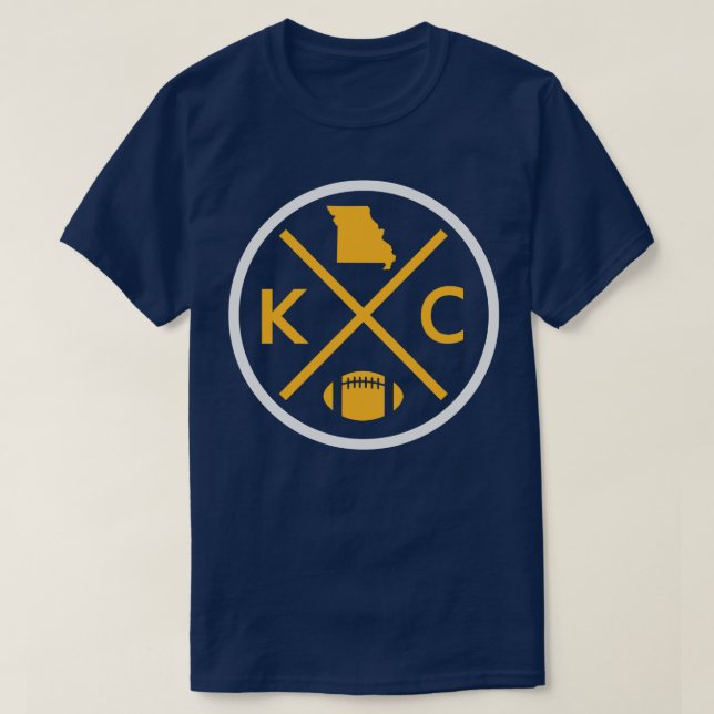 Retro Kansas City Emblem Vintag KC T-Shirt (Design vorne)