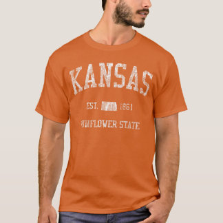 Retro Kansas Vintage Sportdesign lustig T-Shirt