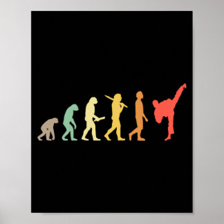 Retro Karate Evolution Geschenk für Karateka Poster
