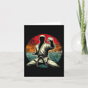 Retro Karate Fighter Martial Arts Graphic T-Shirts Karte