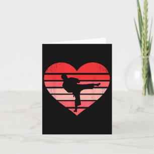 Retro Karate Judo Heart Valentine Martial Art Boys Karte