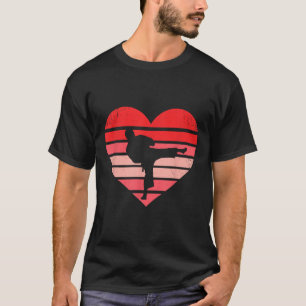 Retro Karate Judo Heart Valentine Martial Art Boys T-Shirt