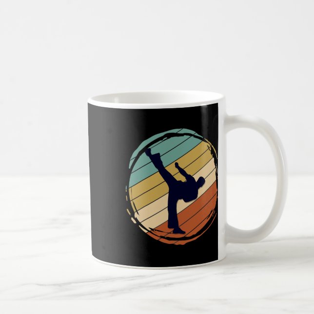 Retro Karate Kaffeetasse (Rechts)