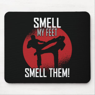 Retro Karate - Riech mir die Füße nach ihnen Mousepad