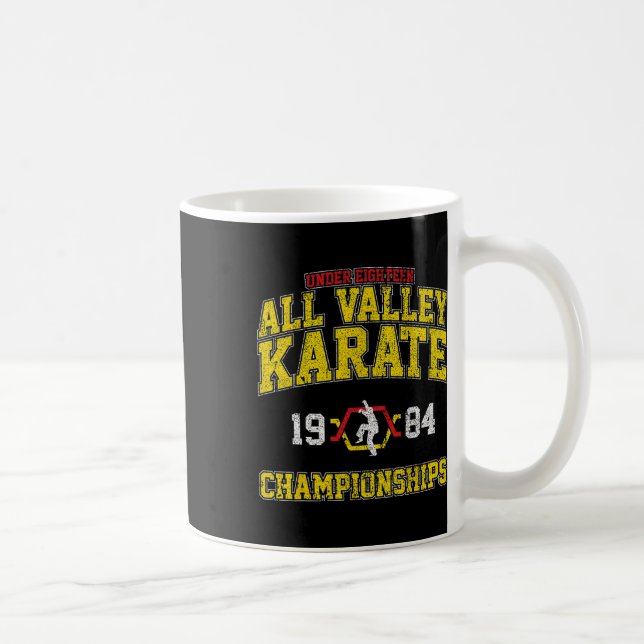 Retro Karate Vintag All Valley Karate Champio Kaffeetasse (Rechts)
