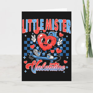 Retro Kariert Kleiner Herr Valentine Eislaufen Er Karte