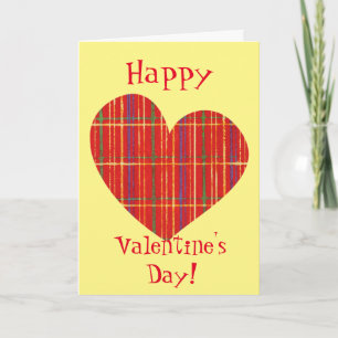 Retro-Karo-Herz-Freundes-Valentinstagskarte Karte