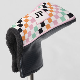 Retro-Karo-Monogramm-Golf-Geschenk Golf Headcover
