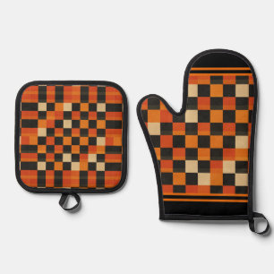 Retro-Karo-Motherboard Oven Mitt & Pot Holder Set