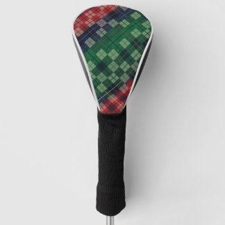 Retro-Karomuster - Rot, Grün, Blau Golf Headcover