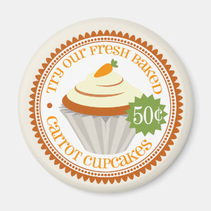 Retro Karottenkuchen-Magnet Magnet