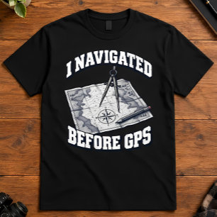 Retro-Karte, mit der ich vor dem GPS-Navigator nav T-Shirt