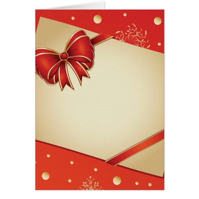 Retro Karte mit rotem Bogen (Vorne)