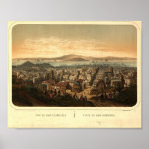 Retro-Karte von San Francisco im Vintage-Stil