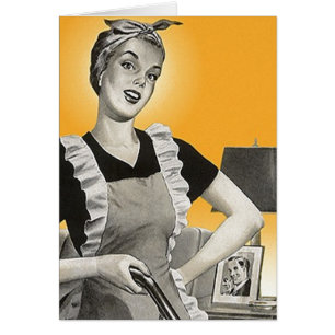 Retro Karten-regnerische Tagesgärtner-Hausarbeit