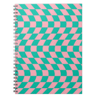 Retro-Karton mit abgeschliffenem Karo, rosa grünes