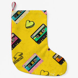 Retro-Kassette: 80er-Liebesparty-Design Kleiner Weihnachtsstrumpf