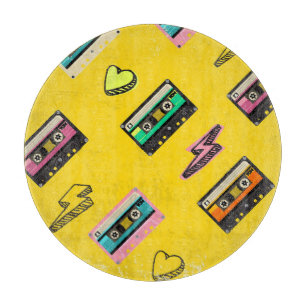 Retro-Kassette: 80er-Liebesparty-Design Schneidebrett