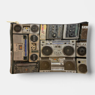 Retro-Kassette auf gedruckter Schneiderpouch Zubehörtasche