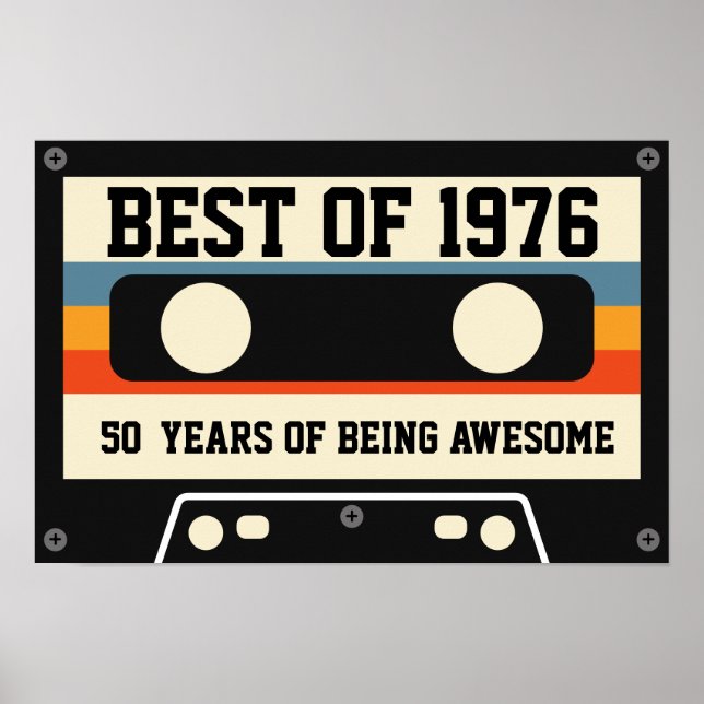 Retro-Kassette "Best Of" Poster (Vorne)