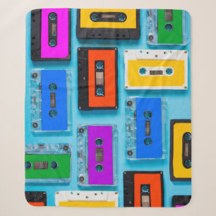 Retro-Kassette: Blaue Hintergrund-Kollektion Sherpadecke