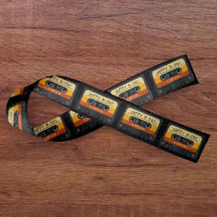 Retro-Kassette Geburtstagsfeier Satinband