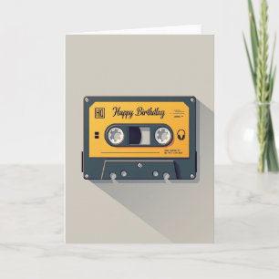 Retro-Kassette-Geburtstagskarte Karte