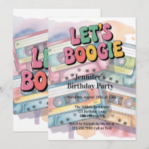 Retro-Kassette Lass uns Boogie Erwachsenen-Geburts