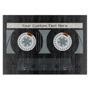 Retro-Kassette mit individuellem Text Schneidebrett