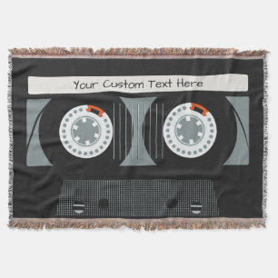 Retro-Kassette mit individuellem Text-Wurf-Decke Decke