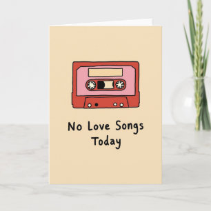 Retro-Kassette No Love Songs Karte