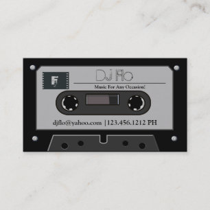 Retro-Kassette-Tape-DJ-Geschäftskarten Visitenkarte