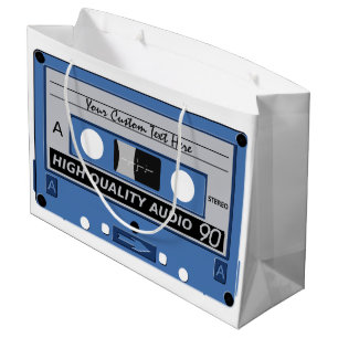 Retro-Kassette-Tape-Geschenktasche Große Geschenktüte
