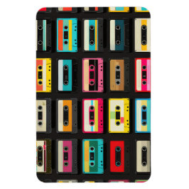 Retro-Kassette-Tape-Muster – Vintage-Musik Magnet
