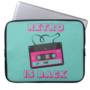 Retro-Kassette vintage grün pink Laptopschutzhülle