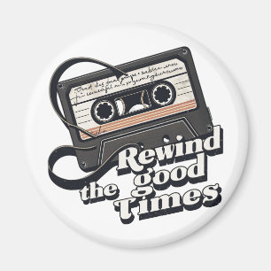 Retro-Kassetten-Design für Nostalgie-Liebhaber Magnet