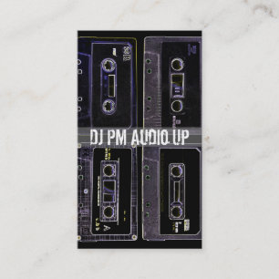 Retro Kassetten-Wurf zurück DJ notieren Visitenkarte