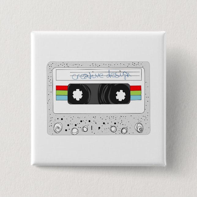 Retro Kassettenband-80erart Button (Vorderseite)