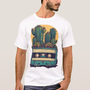 Retro-Kassettenband-Kaktus-Grafik - Vintage 80er 9 T-Shirt