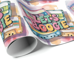 Retro-Kassettenband Lass uns Boogie Erwachsener Ge Geschenkpapier