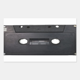 Retro-Kassettenrekorder-Hipster-Stereo Rechteckiger Aufkleber