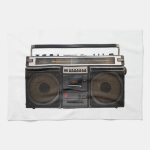 Retro-Kassettenrekorder Musik Hipster Stereo Band Handtuch