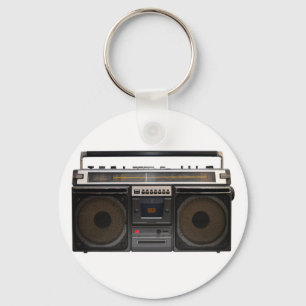 Retro-Kassettenrekorder-Musik-Hipster-Stereo-Tonba Schlüsselanhänger