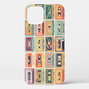 Retro-Kassettentonbänder im Vintage-Muster. Case-Mate iPhone Hülle