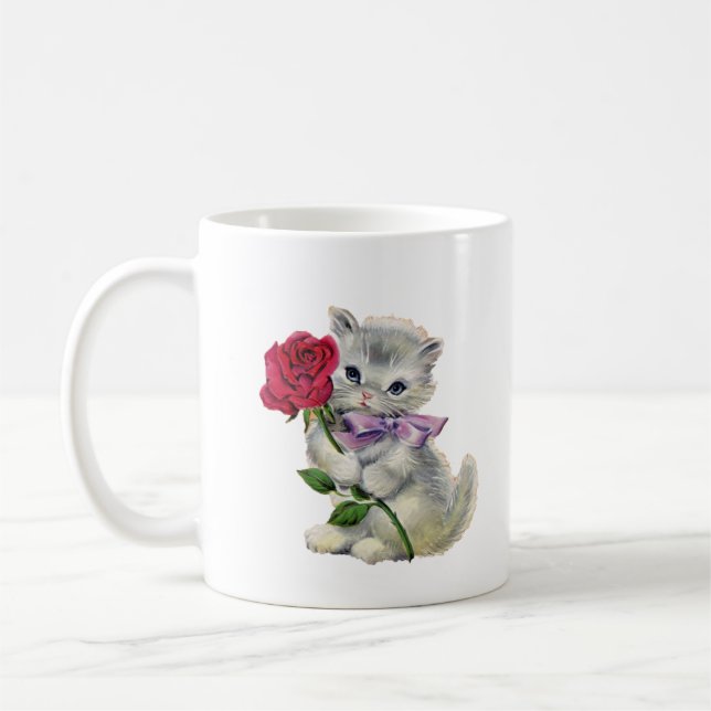 Retro Kätzchen Kaffeetasse (Links)
