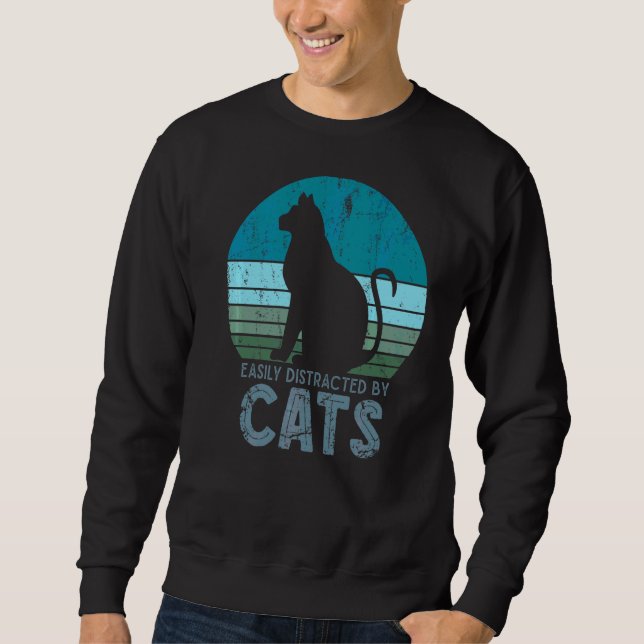 Retro Katze 1 Sweatshirt (Vorderseite)